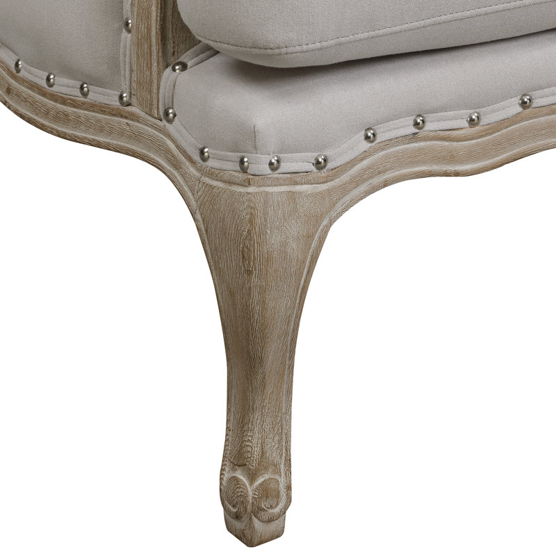 Mahlum Upholstered Armchair, Taupe Polyester
