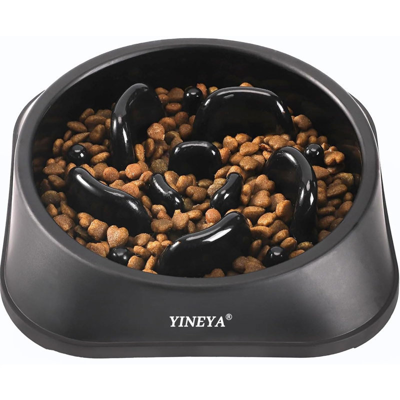 Bol pour chien à alimentation lente, Noir