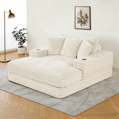 Plush Extra Large Compressed Lounge Chaise