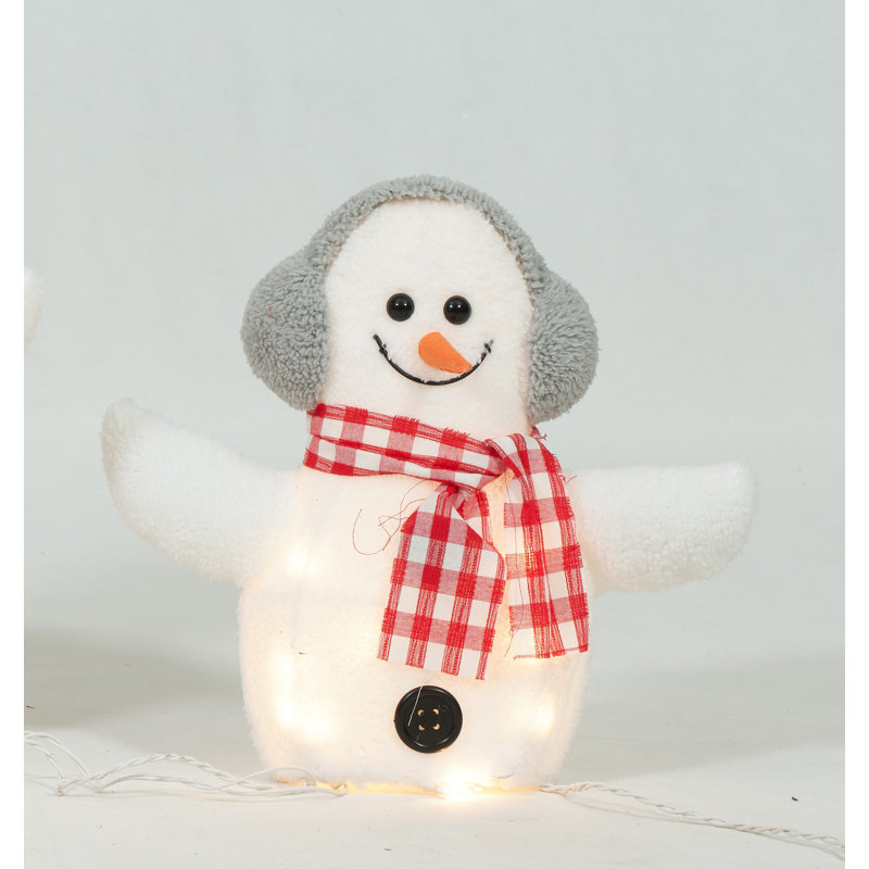 Plush Snowman Lighted Display