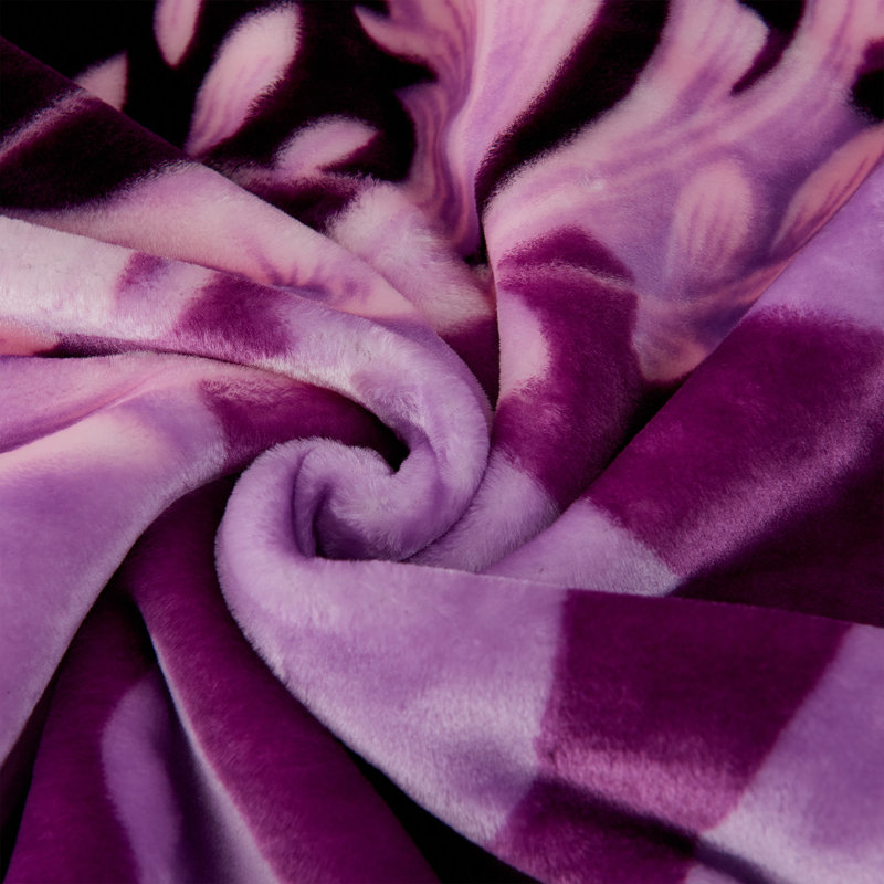 Couverture pour lit moelleux à 2 plis JML, couverture de style coréen en vison 5 lb, Rose, Grand lit