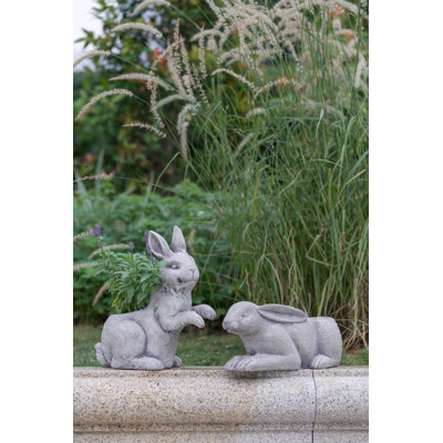 Pot de fleurs statue de lapin en magnésium Platt