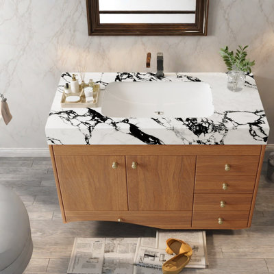 Meuble-lavabo moderne (avec meuble-lavabo et lavabo) avec rangement