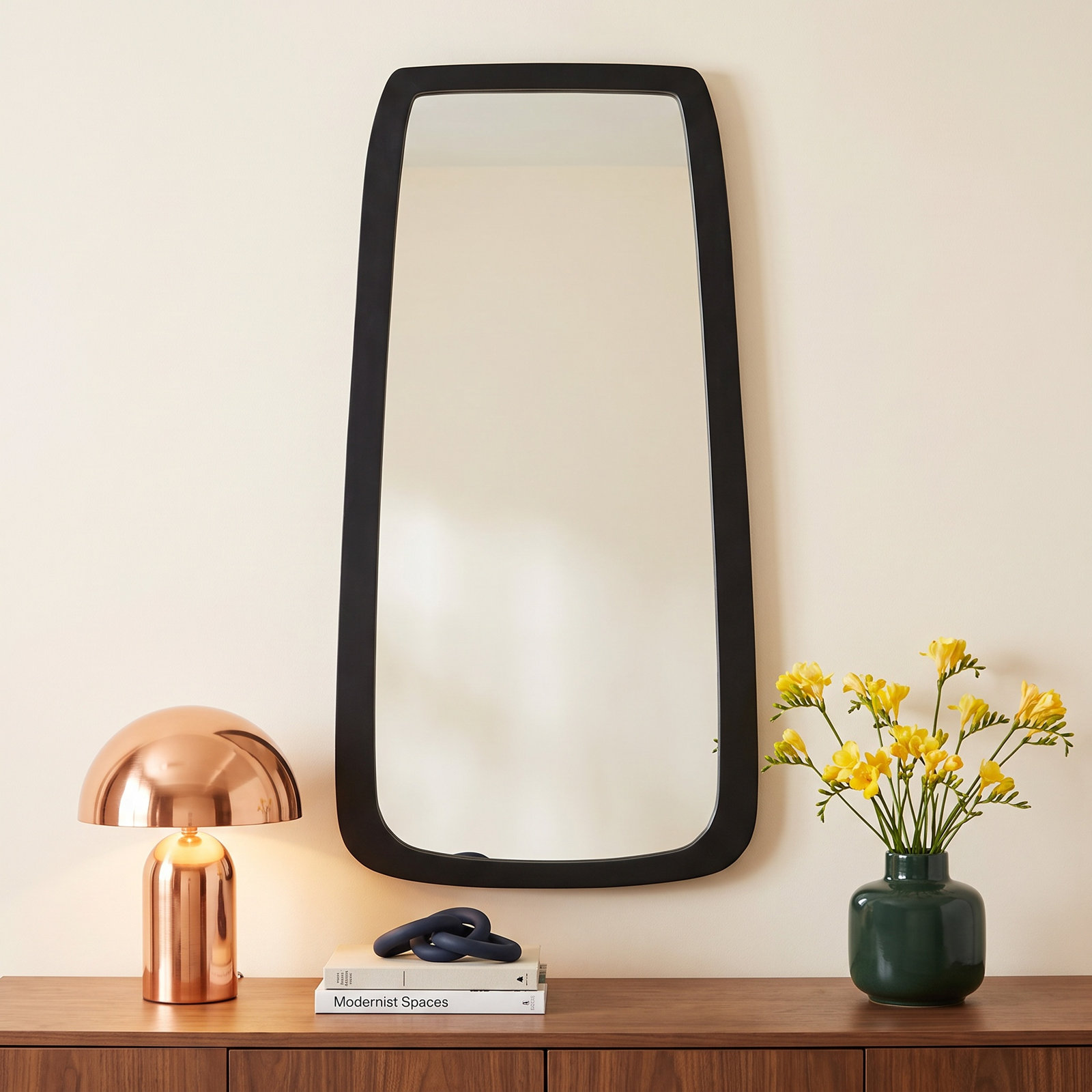 Adalaide Rectangle Mirror, Black