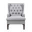 Fauteuil d'appoint Living Space gris avec siège en mousse et coussin en tissu d'ameublement texturé-1694112350