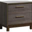 Table de chevet de style contemporain avec deux tons de gris pour la chambre à coucher 2 finitions et poignées en métal