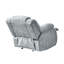 Fauteuil inclinable et gris - housse en tissu, structure en bois, fonction d'inclinaison manuelle, accoudoirs rembourrés surdimensionnés, méridienne rembourrée roulée, coussins de siège fixes, tissu additionnel à glissement doux,