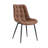 Modern Fabric Dining Chair With Stylish Grid Pattern-989799681