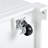 Fluted Kitchen Island With Trash Can Storage Cabinet, Power Outlet, Internal Storage Rack, Rolling Kitchen Islands On 5 Wheels With 3 Drawer, 3 Open Side Racks For 10 Gallon Garbage Bin, White-2110218974