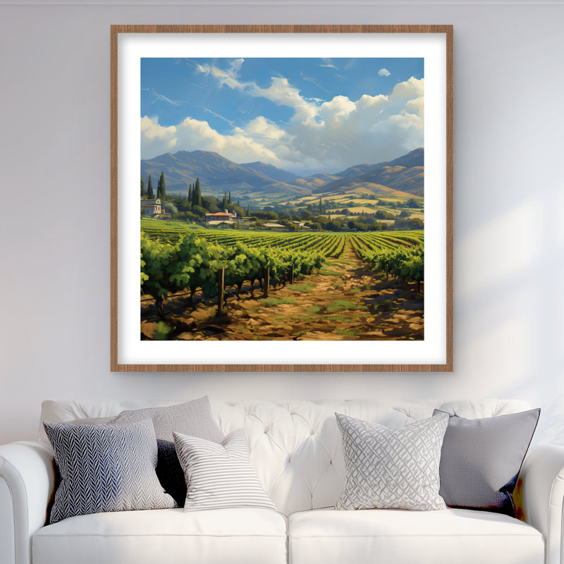 «Exotic Farm - Landscape», impression encadrée avec passe-partout