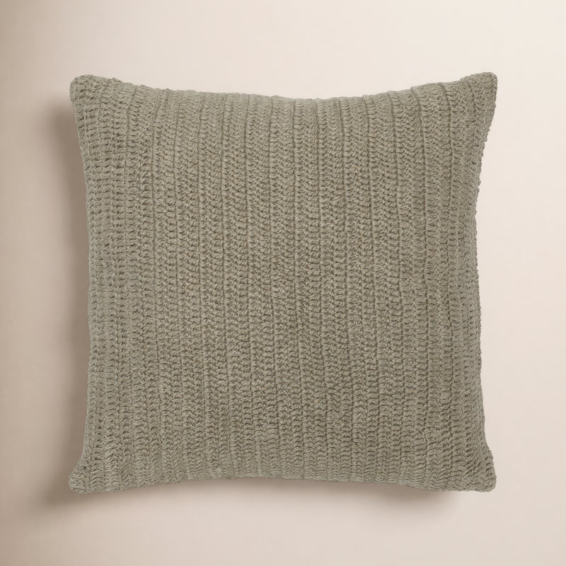 Housse et insert de coussin carré en coton Rowan, Naturel