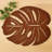 Decozen Brown Leather Monstera Leaf Placemats Set of 6 Heat-Resistant Table Decor for Christmas Gift