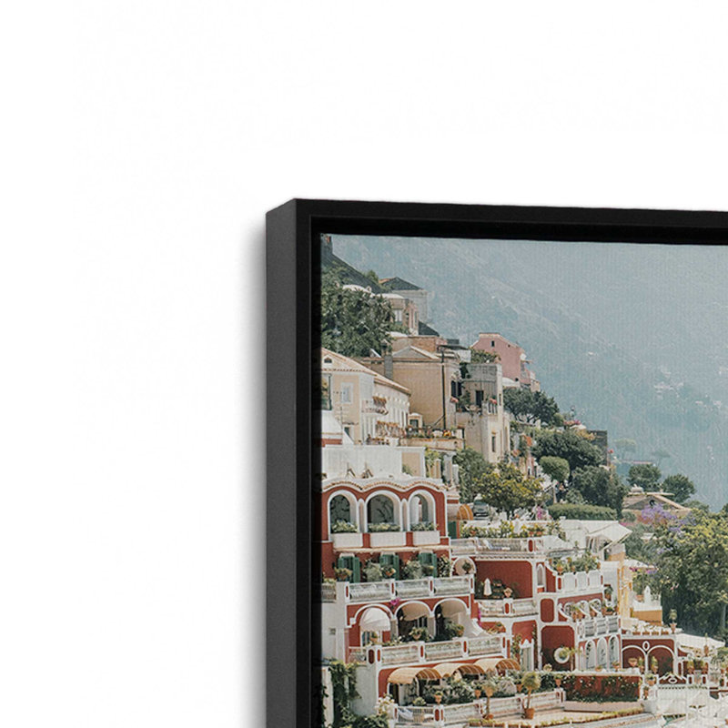 Impression sur toile Positano, H 20,75 po x l 30,75 po x P 1,75 po, Cadre noir satiné, 1