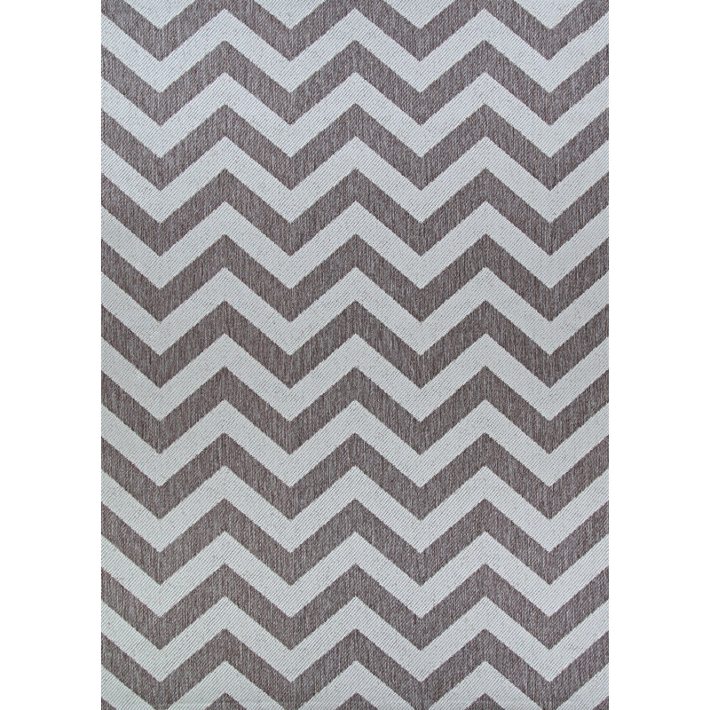 Tapis intérieur/extérieur géométrique bourgogne Schuh, Rectangle 5 pi 3 po x 7 pi 6 po