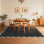 Tapis festonnés lavables pour salon Tapis neutres antidérapants pour grande chambre à coucher Tapis d'intérieur antidérapant pour salle à manger