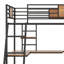 Lit mezzanine avec bureau et armoire-398663607