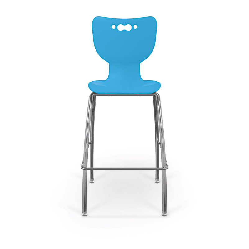 Tabouret de classe à 4 pieds Hierarchie, Bleu, H 45,75 po x l 20,5 po x P 22 po