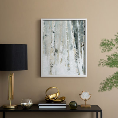 Snowy Birch II Framed Print - Solid Wood