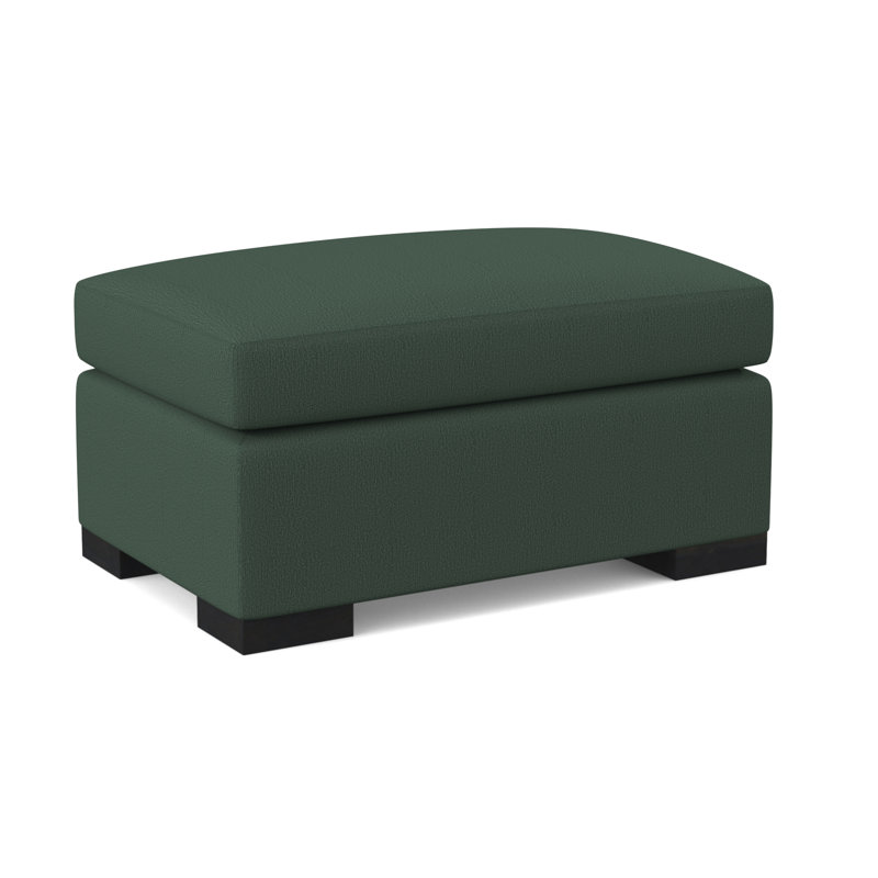 Elkins Ottoman, Espresso, Elise Linen