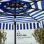 Parasol de marché extérieur 8,6 pi, aéré à deux niveaux, 8 baleines, fonction inclinable, manivelle, Upf 30+, pour patio ombragé avec toit ventilé, conception, tissu, utilisation idéale