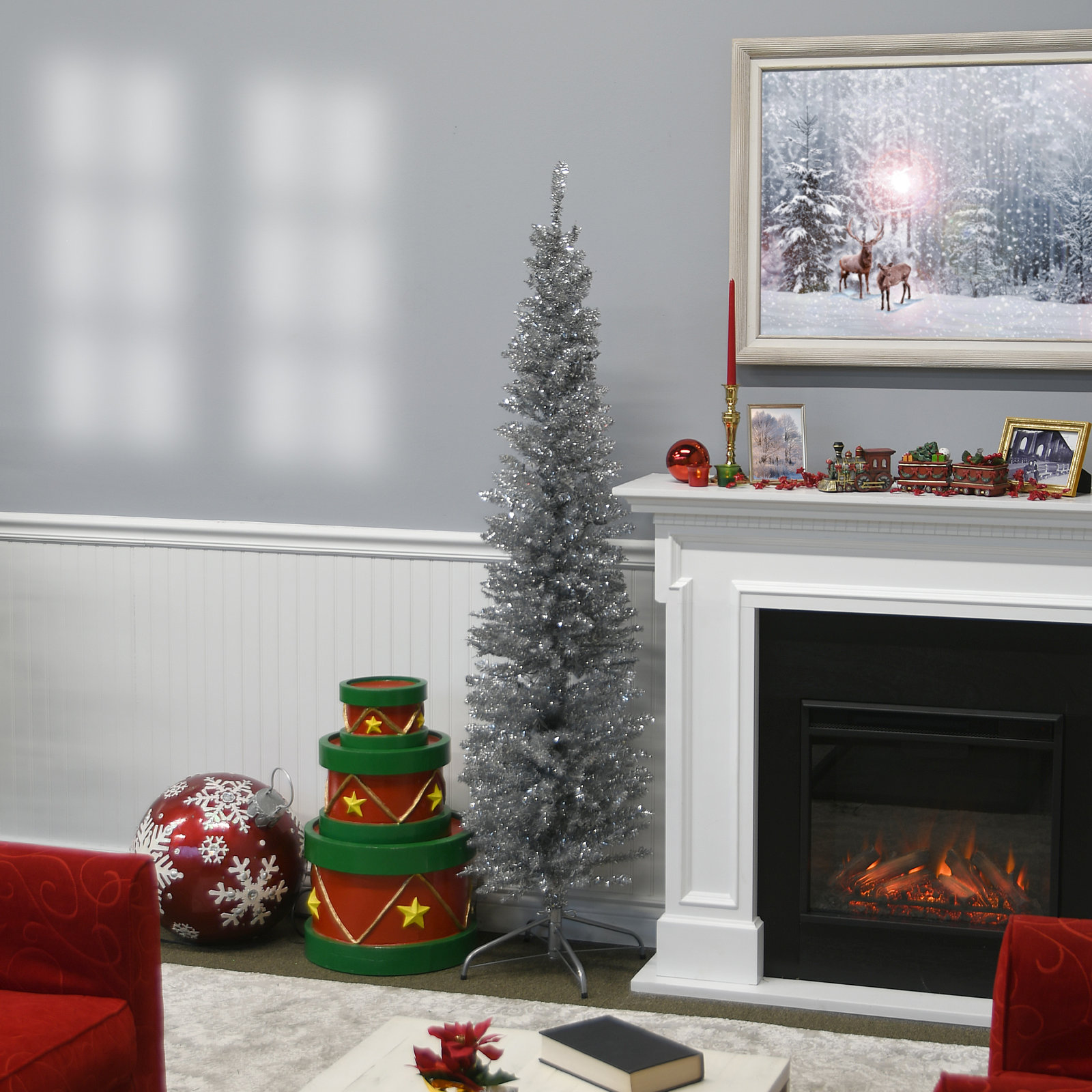 Silver 6' Pine Christmas Tree - The Holiday Aisle®, 6'