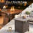 High Back Outdoor Furniture With 6-Inch Extra Thick Cushions, Patio Furniture Set With Fire Pit Table & Swivel Chairs, 8PCS Wicker Conversation Set For Yard, Deck, Poolside-1217993067-1217993065