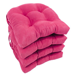 Pompotops Hot Pink Chair Pads, Cushion, Chair Cushion, Student Cushion, Office Cushion, Dining Chair Cushion, Seat Cushion