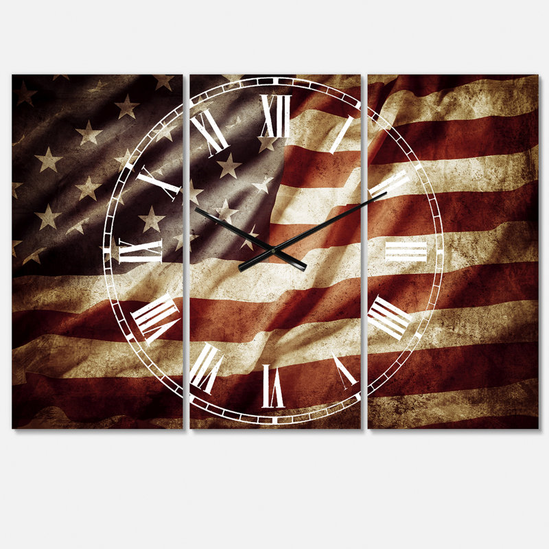 Drapeau américain - Horloge murale traditionnelle