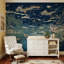Papier peint mural Dragons Volants Ciel Bleu Marine Foncé Paysage Oriental-1621073021-1621073022