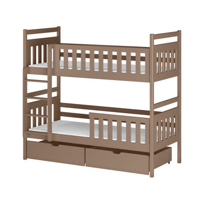 Tihomir Single (3') Solid Wood Drawers Bed Frame with Mattress