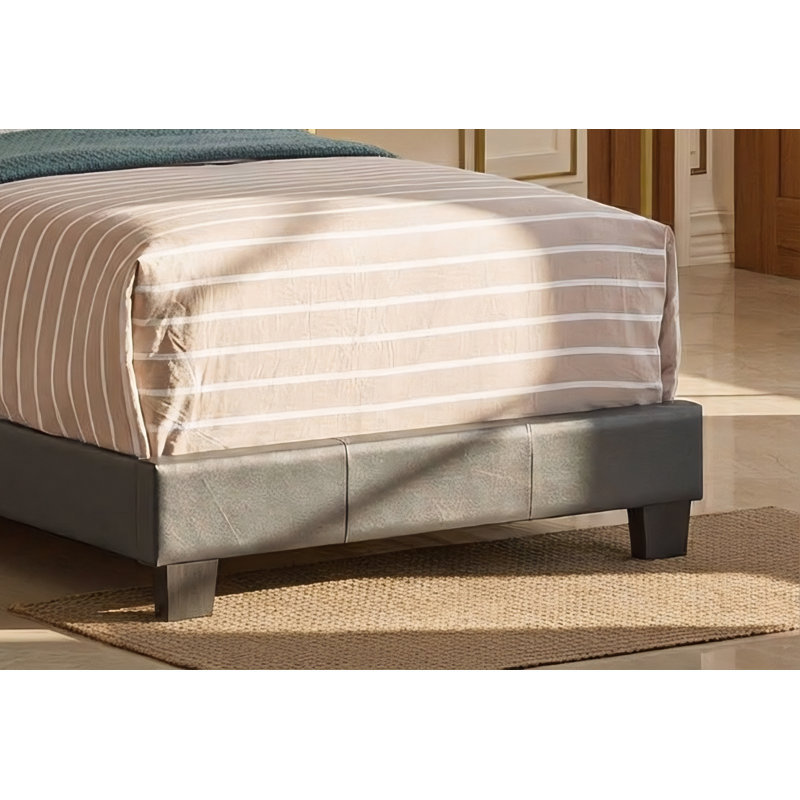 Ensemble de 2 lits simples en similicuir gris foncé Patras, Lit simple, Gris foncé