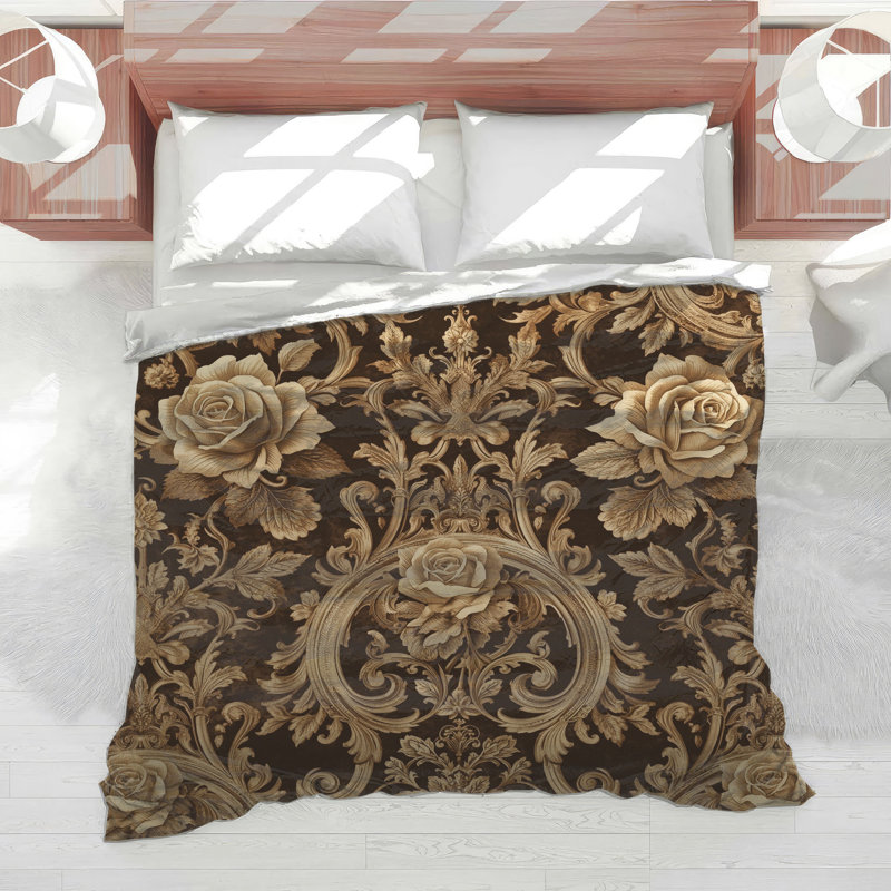 Édredon Ornate Floral Roses, Simple extra long
