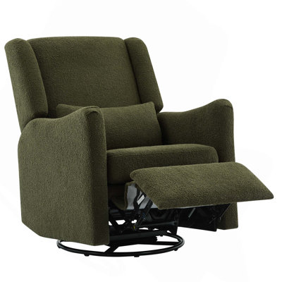 Glider Recliner Chair with Smooth Glide Swivel for Nursery Living Room Relaxation
