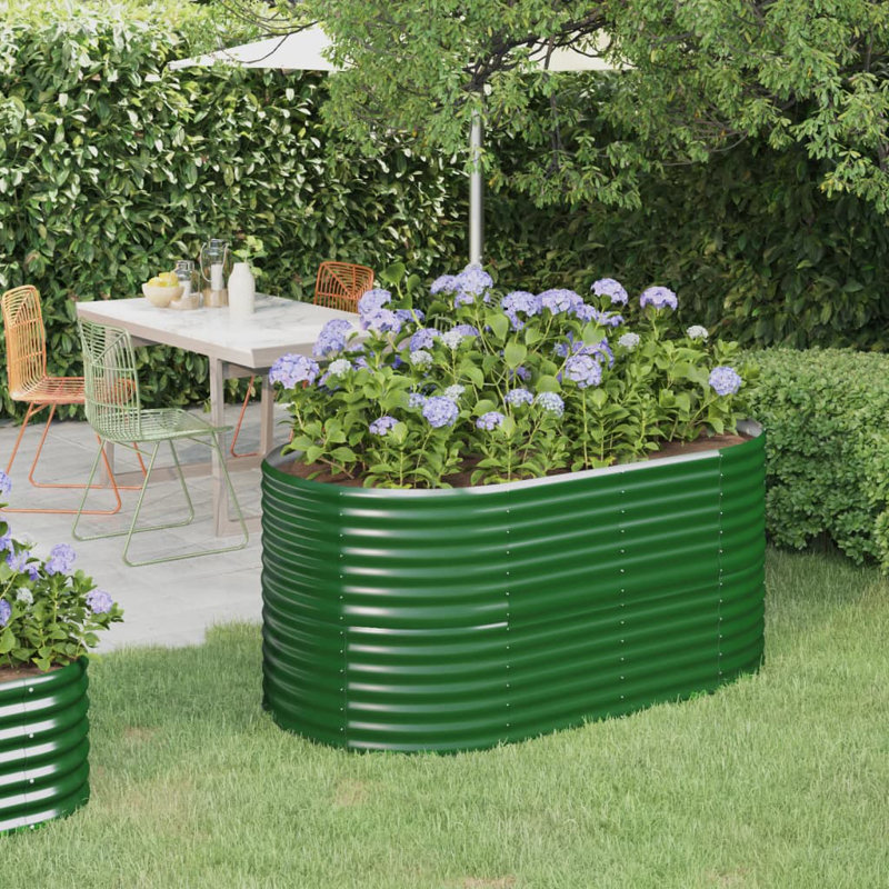  Garden Raised Bed Green Powder-Coated Steel Standard Durable