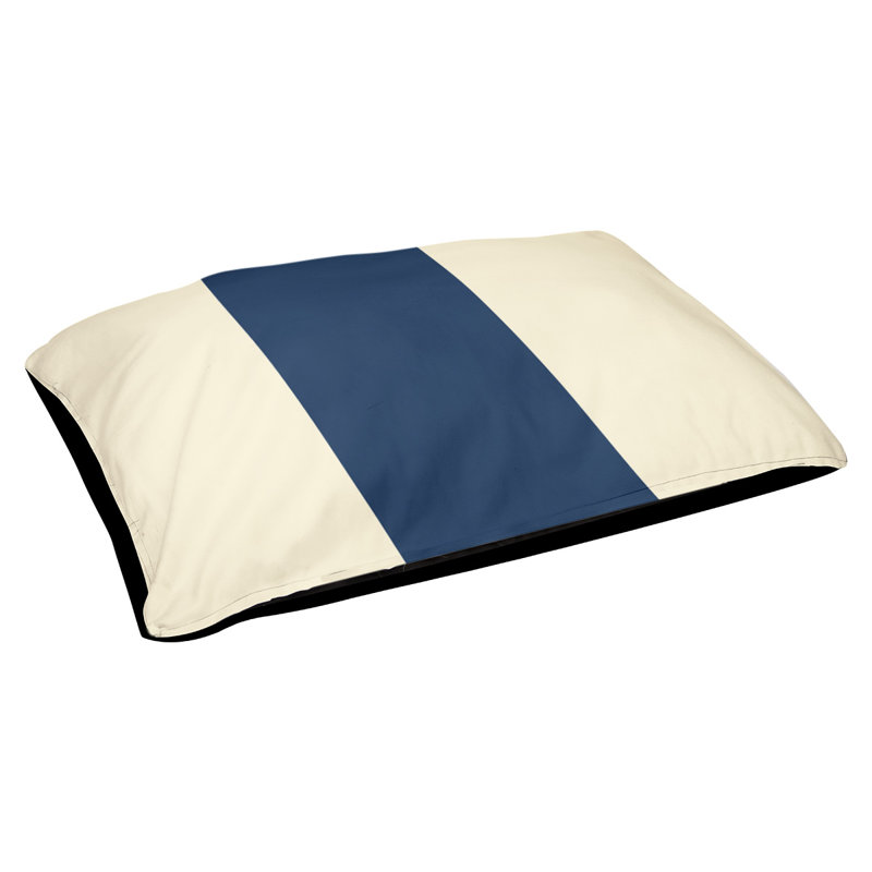 Coussin Detroit, Grand (l 40 po x P 30 po x H 14 po), Cream/Navy Blue/Cream