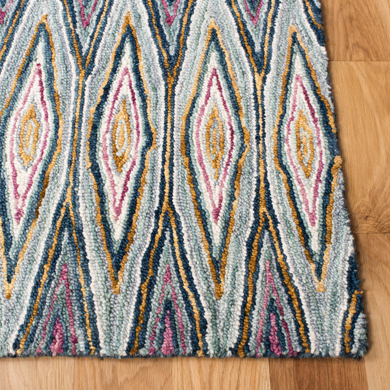 Tapis en laine touffeté à la main Serra, Carré 7 pi
