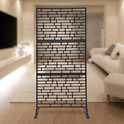 H74.8"* W35.4" Privacy Fence Screen with Stand by FRONG