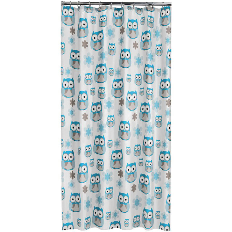 Sealskin Shower Curtain Owl 180cm, Blue