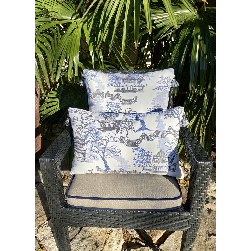Sallie Duncan Designs Lumbar Indoor/Outdoor Pillow Cover & Insert