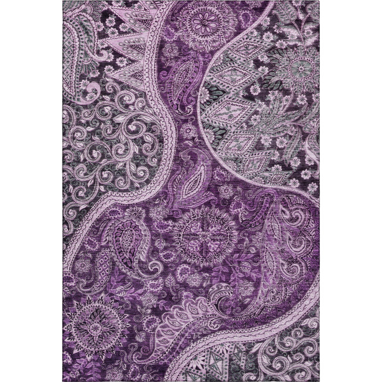 Premium Machine Washable Jamestown AMF1078 Swirl Rug