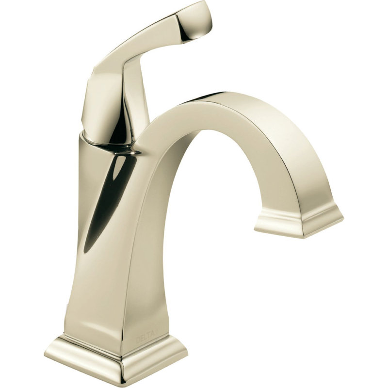 Dryden Single Hole Bathroom Faucet with Drain Assembly, Single Handle Bathroom Sink Faucet, Brilliance Polished Nickel