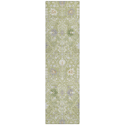 Elara Green Washable Indoor-Outdoor Rug - 