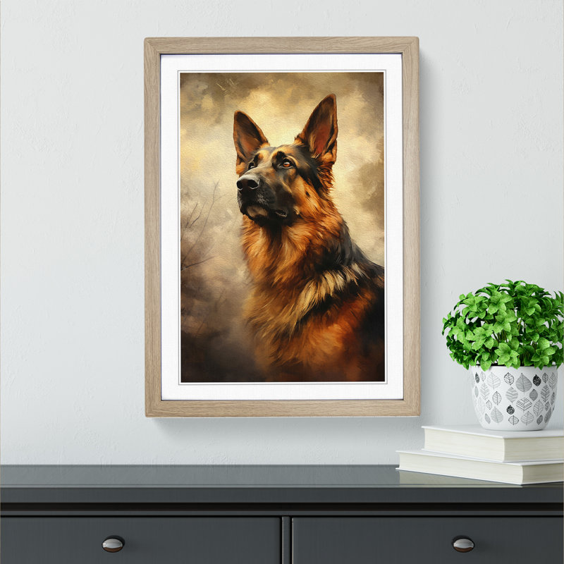 Single Picture Frame Print on Wood, 64cm H x 46cm W x 2cm D, Oak