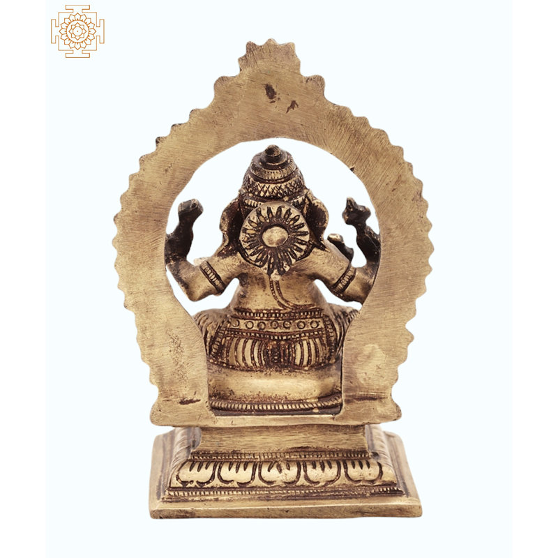 Ganesha avec figurine Aureole, Or
