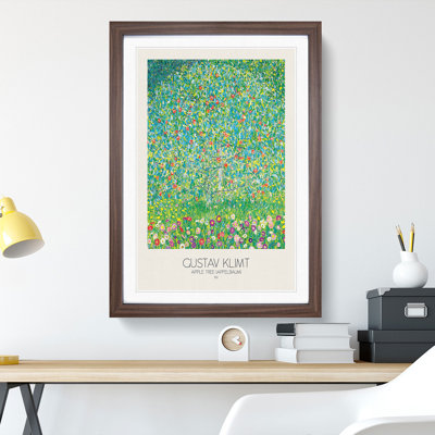Apple Tree with Border by Gustav Klimt - Picture Frame Painting