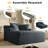 67'' Compression Upholstered Boneless Chaise Lounge, Corduroy Sofa Bed With Deep Seat, Pillows And Armrests, No Assembly Required-262299036