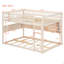 Lit superposé double XL avec étagères intégrées, éclairage aux couleurs changeantes et panneau perforé, beige-1439661679