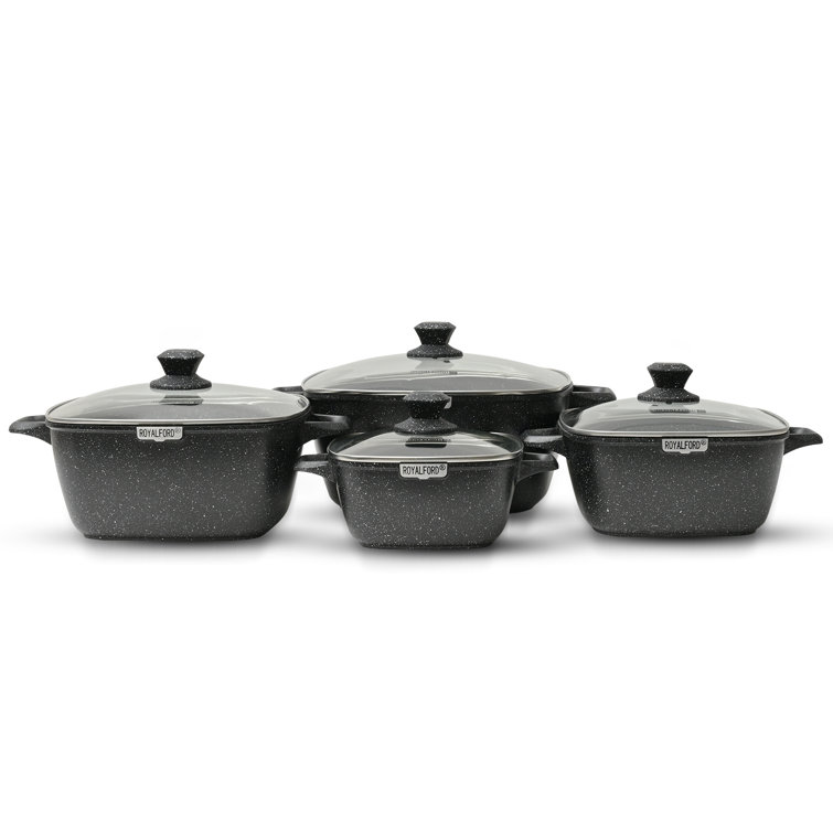 13-Piece Granite Aluminum Cookware Set