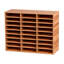 Organisateur de livres en bois à 27 compartiments avec tablettes réglables - Centre de courrier pour le bureau à domicile et le rangement scolaire-126178886