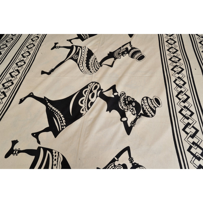 Ensemble de draps en coton Exotic India, Ivoire ivoire